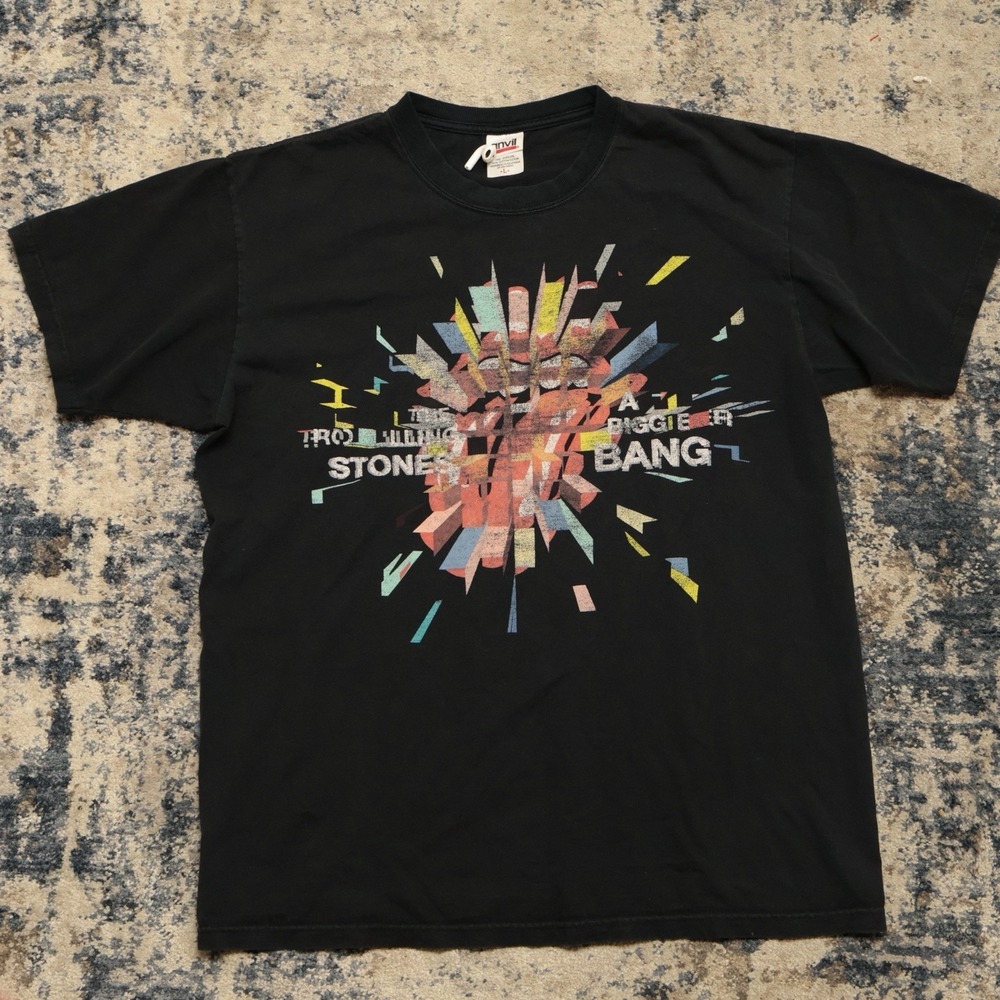 Vintage 2006 Rolling Stones A Bigger Bang World Tour Shirt Size L Anvil Tag Y2K